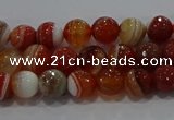 CAG9229 15.5 inches 4mm faceted round line agate beads wholesale