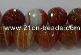 CAG9232 15.5 inches 10mm faceted round line agate beads wholesale