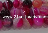 CAG9241 15.5 inches 8mm faceted round line agate beads wholesale