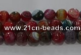 CAG9262 15.5 inches 4mm faceted round line agate beads wholesale