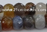 CAG9300 15.5 inches 15*20mm faceted rondelle grey agate beads