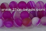 CAG9326 15.5 inches 6mm round matte line agate beads wholesale