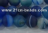 CAG9333 15.5 inches 10mm round matte line agate beads wholesale