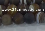 CAG9339 15.5 inches 10mm round matte line agate beads wholesale