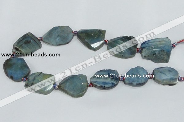 CAG934 16 inches rough agate gemstone nugget beads wholesale