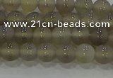 CAG9343 15.5 inches 6mm round matte grey agate beads wholesale