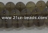 CAG9344 15.5 inches 8mm round matte grey agate beads wholesale