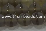 CAG9346 15.5 inches 12mm round matte grey agate beads wholesale