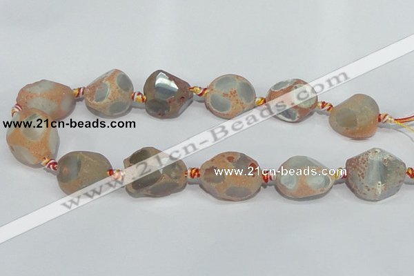 CAG935 16 inches rough agate gemstone nugget beads wholesale