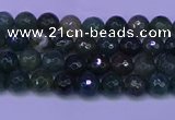 CAG9360 15.5 inches 4mm faceted round moss agate beads wholesale