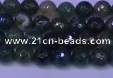 CAG9361 15.5 inches 6mm faceted round moss agate beads wholesale