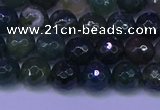 CAG9362 15.5 inches 8mm faceted round moss agate beads wholesale