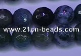 CAG9364 15.5 inches 12mm faceted round moss agate beads wholesale