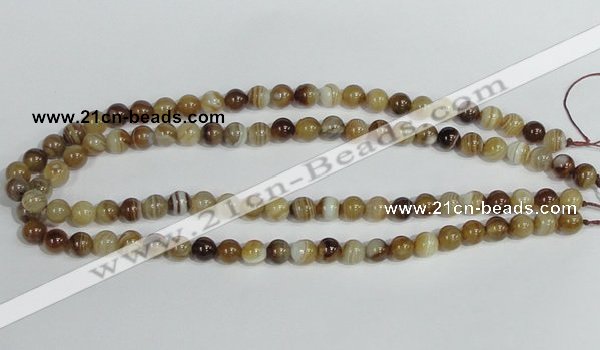 CAG937 16 inches 8mm round madagascar agate gemstone beads