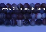 CAG9370 15.5 inches 4mm round matte botswana agate beads