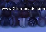 CAG9372 15.5 inches 8mm round matte botswana agate beads