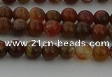 CAG9390 15.5 inches 4mm round red moss agate beads wholesale