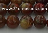 CAG9393 15.5 inches 10mm round red moss agate beads wholesale