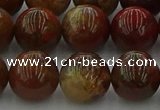 CAG9394 15.5 inches 12mm round red moss agate beads wholesale