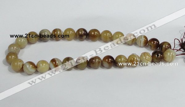 CAG940 16 inches 14mm round madagascar agate gemstone beads