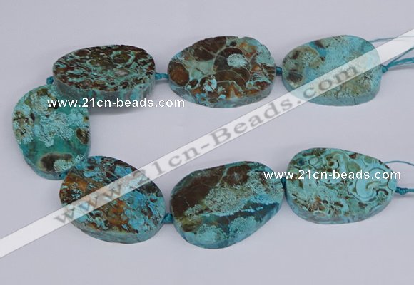 CAG9413 15.5 inches 40*50mm - 42*55mm freeform ocean agate beads