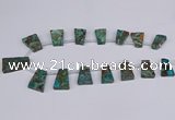 CAG9415 Top drilled 18*25mm - 22*32mm trapezoid ocean agate beads