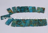 CAG9417 Top drilled 20*35mm - 20*45mm rectangle ocean agate beads