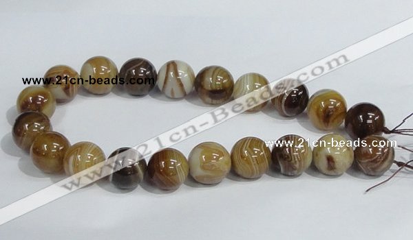 CAG943 16 inches 20mm round madagascar agate gemstone beads