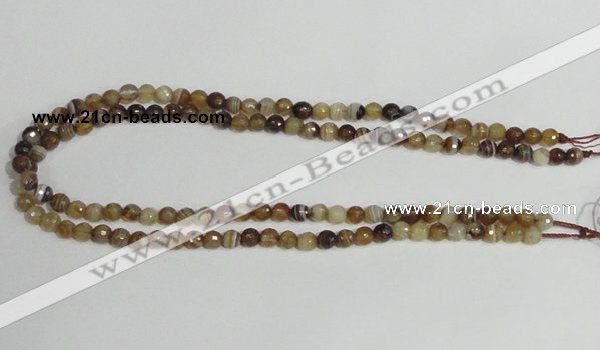 CAG944 16 inches 6mm faceted round madagascar agate gemstone beads