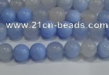 CAG9445 15.5 inches 4mm round blue agate beads wholesale