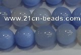 CAG9447 15.5 inches 8mm round blue agate beads wholesale