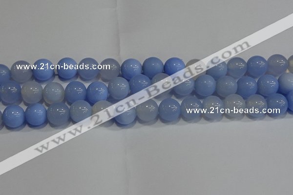 CAG9448 15.5 inches 10mm round blue agate beads wholesale