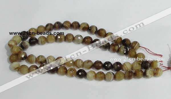 CAG947 16 inches 12mm faceted round madagascar agate gemstone beads