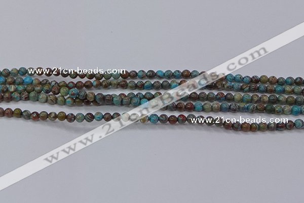 CAG9470 15.5 inches 3mm round blue crazy lace agate beads