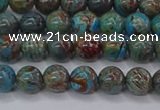 CAG9471 15.5 inches 4mm round blue crazy lace agate beads