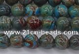 CAG9472 15.5 inches 6mm round blue crazy lace agate beads