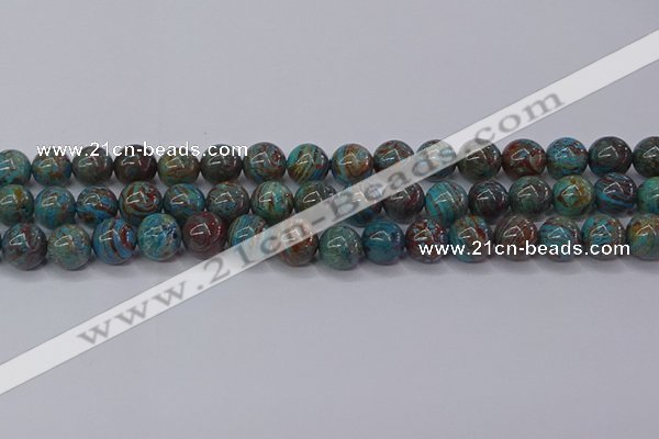 CAG9473 15.5 inches 8mm round blue crazy lace agate beads