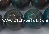 CAG9478 15.5 inches 18mm round blue crazy lace agate beads