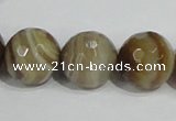 CAG950 16 inches 18mm faceted round madagascar agate gemstone beads