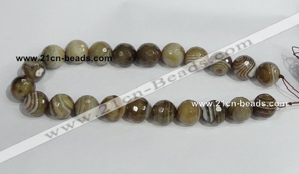CAG950 16 inches 18mm faceted round madagascar agate gemstone beads