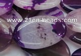 CAG952 15.5 inches 22*30mm oval purple agate gemstone beads