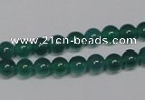 CAG953 15.5 inches 6mm round green agate gemstone beads wholesale