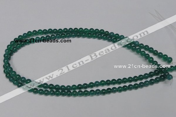 CAG953 15.5 inches 6mm round green agate gemstone beads wholesale