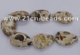 CAG9532 15.5 inches 35*50mm - 38*52mm freeform ocean agate beads