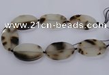 CAG9534 15.5 inches 35*55mm oval grey agate gemstone beads