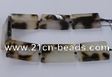 CAG9535 15.5 inches 35*55mm rectangle grey agate gemstone beads