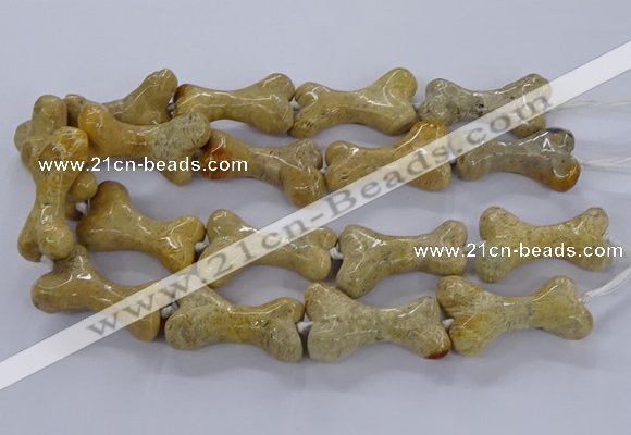 CAG9537 15.5 inches 22*40mm - 25*45mm bone chrysanthemum agate beads