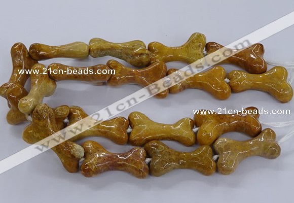 CAG9538 15.5 inches 22*40mm - 25*45mm bone chrysanthemum agate beads