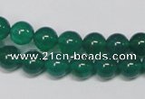 CAG954 15.5 inches 8mm round green agate gemstone beads wholesale