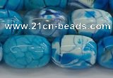 CAG9545 15.5 inches 13*18mm drum dragon veins agate beads